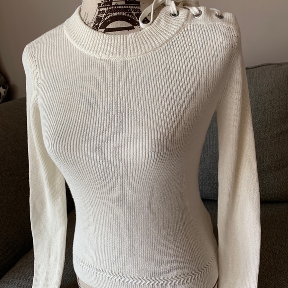 NWT AllSaints Lace Tie Sweater 2 - Picture 3 of 7